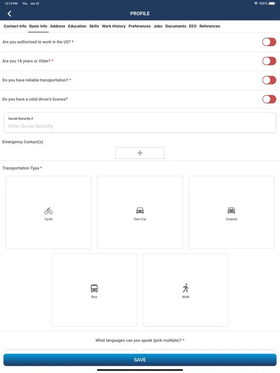 AdeptHR iPad  Screenshots
