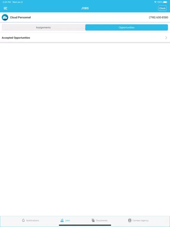 Zrzuty ekranu CloudPersonnel iPad 