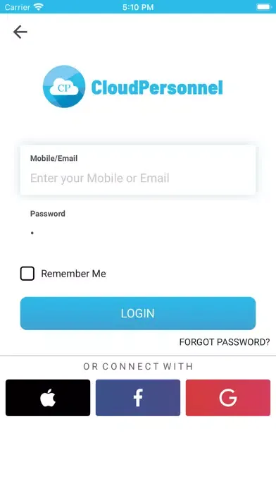 Zrzuty ekranu CloudPersonnel