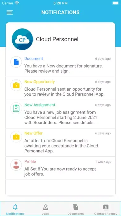 Zrzuty ekranu CloudPersonnel