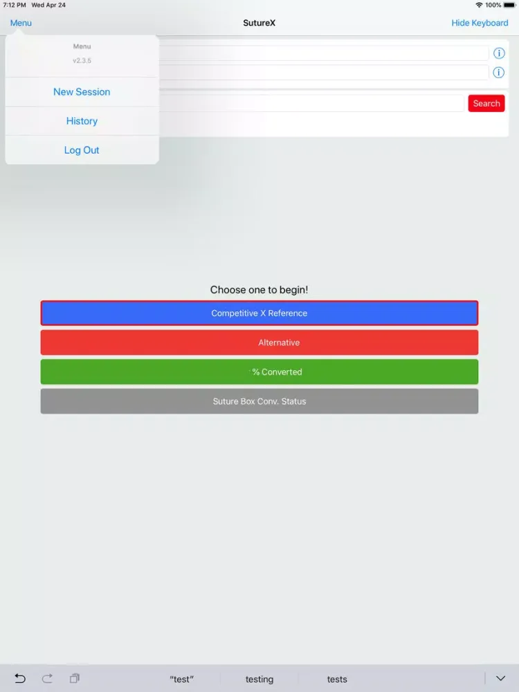 SutureX iPad  Screenshots
