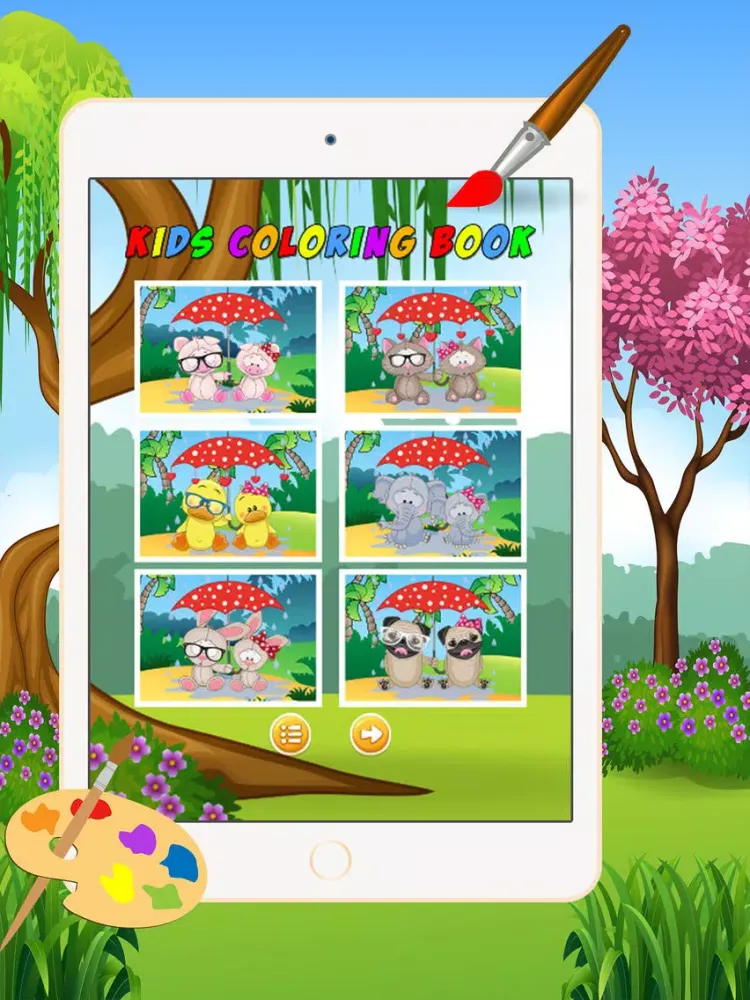 Tangkapan skrin Animal Coloring Book - Drawing and Painting Colorful for kids games free iPad 