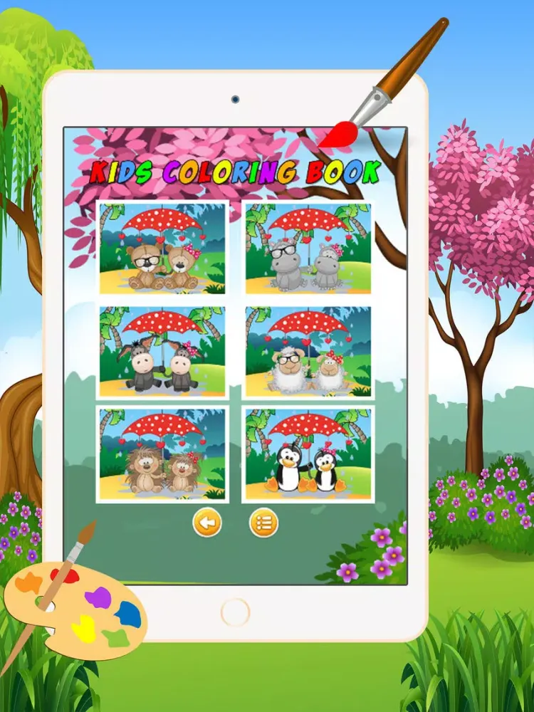 Tangkapan skrin Animal Coloring Book - Drawing and Painting Colorful for kids games free iPad 