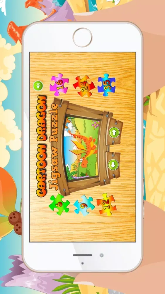 Cartoon Dragon Jigsaw Puzzles for Kids - Kindergarten Learning Games Free Ekran Görüntüleri