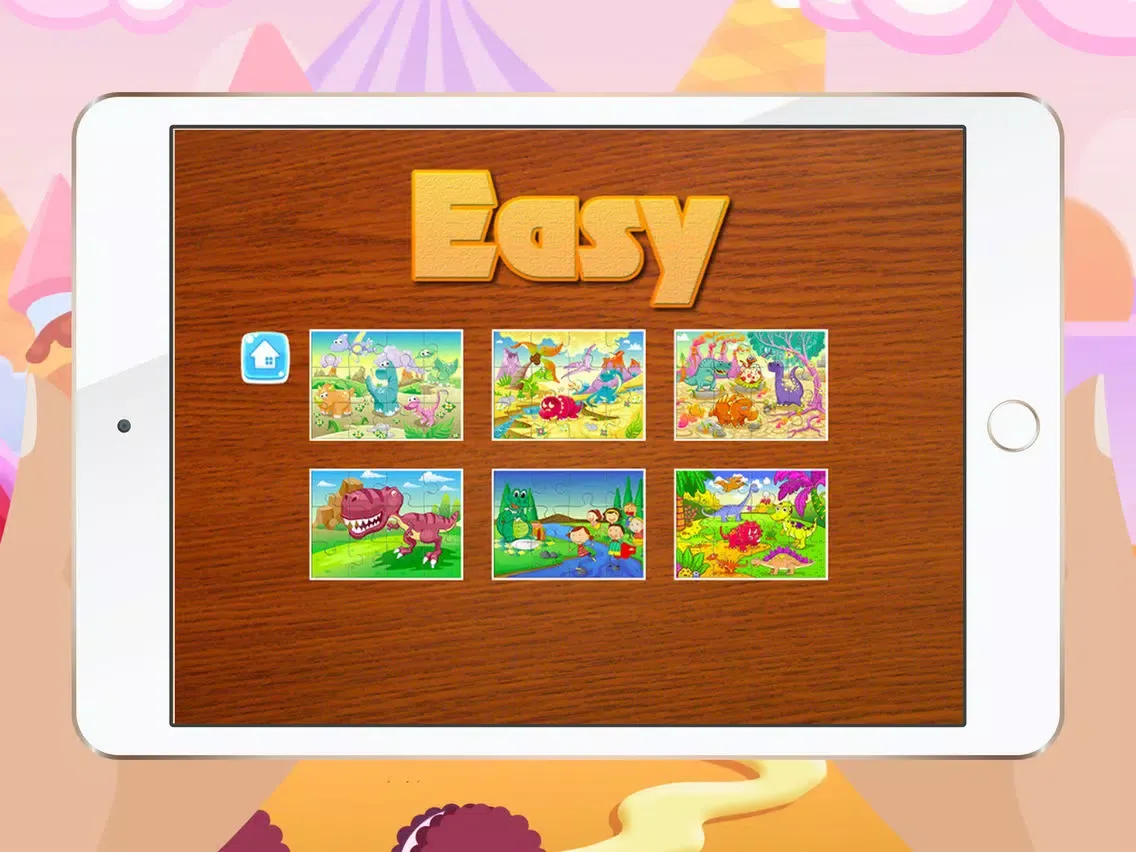 Dinosaur Games for kids - Cute Dino Train Jigsaw Puzzles for Preschool and Toddlers iPad  स्क्रीनशॉट