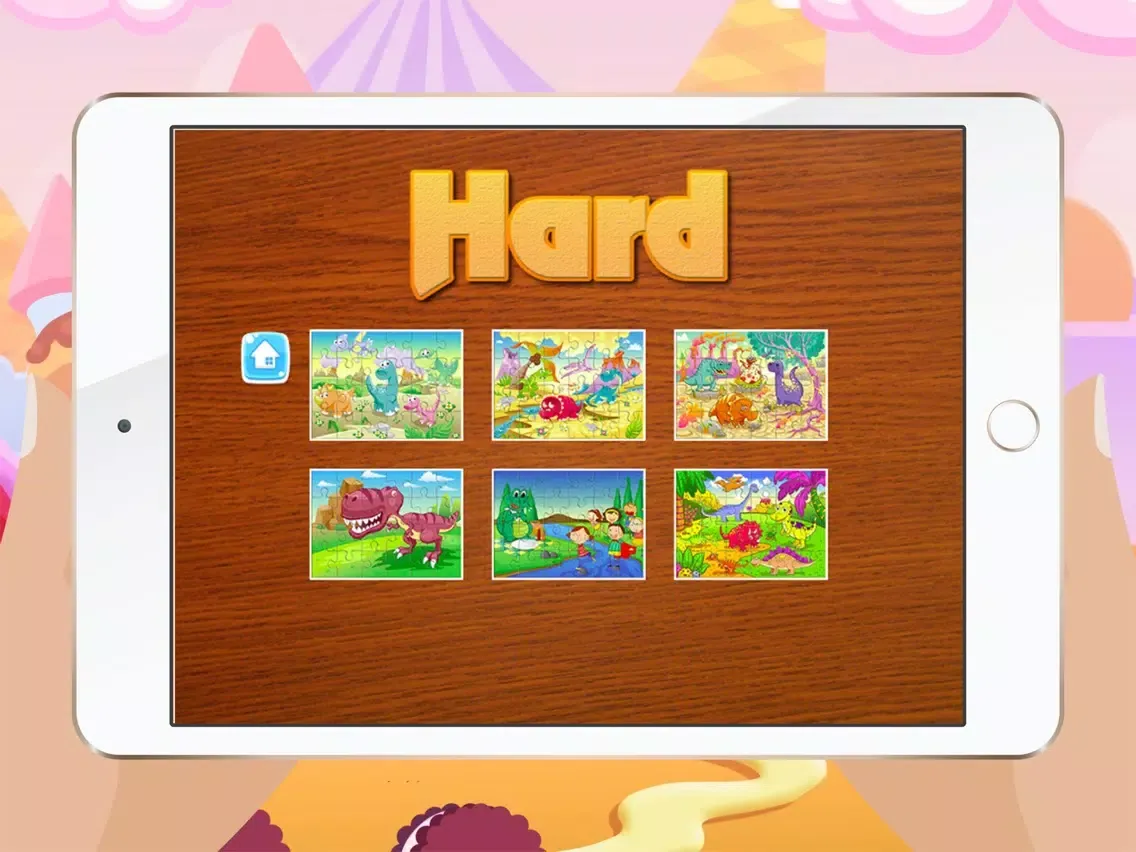 Dinosaur Games for kids - Cute Dino Train Jigsaw Puzzles for Preschool and Toddlers iPad  स्क्रीनशॉट