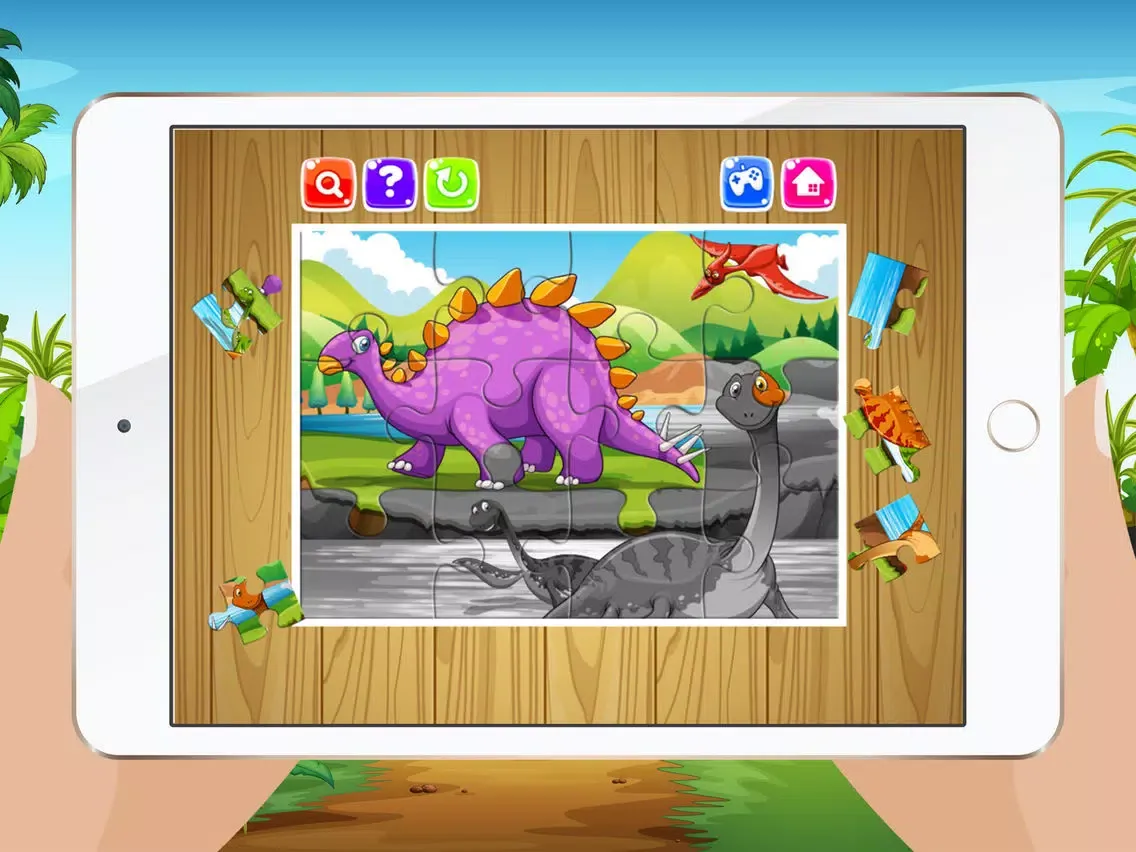 Tangkapan skrin Dinosaur Games for kids Free - Jigsaw Puzzles for Preschool and Toddlers iPad 