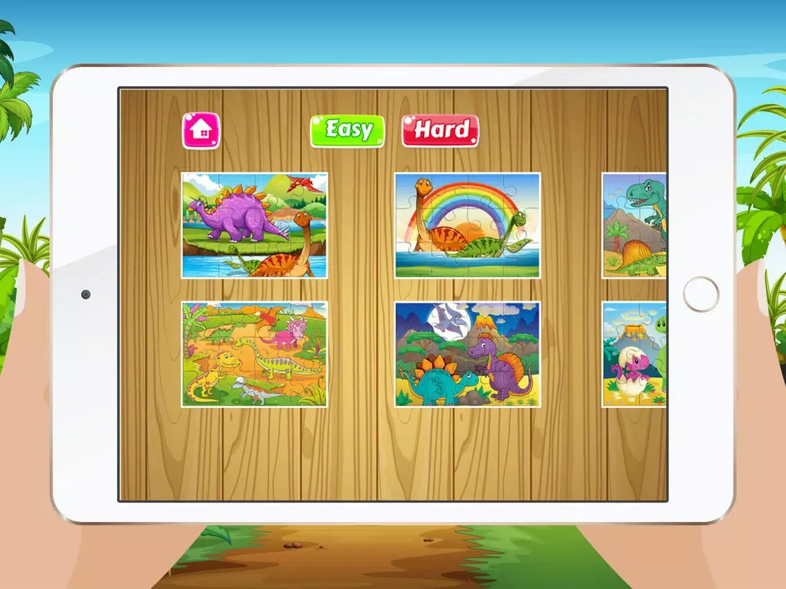 Tangkapan skrin Dinosaur Games for kids Free - Jigsaw Puzzles for Preschool and Toddlers iPad 