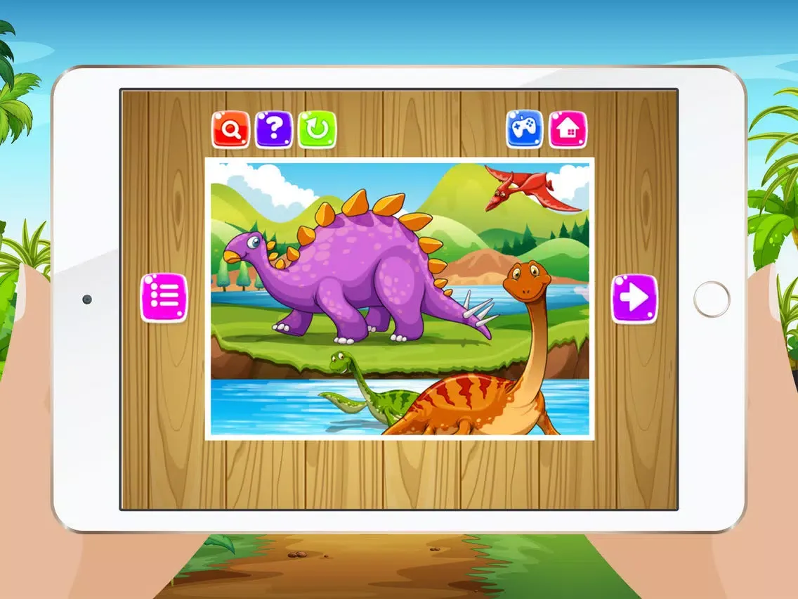 Tangkapan skrin Dinosaur Games for kids Free - Jigsaw Puzzles for Preschool and Toddlers iPad 
