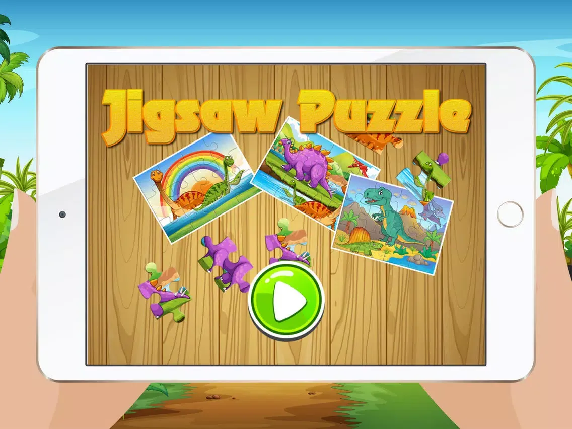Tangkapan skrin Dinosaur Games for kids Free - Jigsaw Puzzles for Preschool and Toddlers iPad 