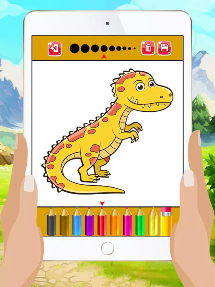 Dinosaur Coloring Book - Educational Coloring Games Free ! For kids and Toddlers iPad 應用截圖