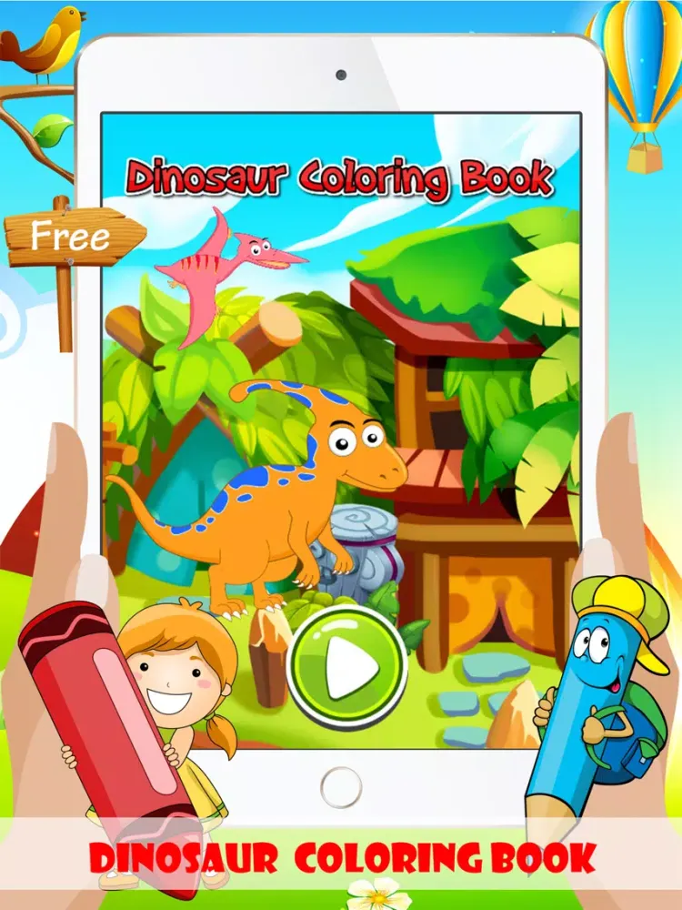 Dinosaur Coloring Book - Free For Toddler And Kids iPad Screenshots