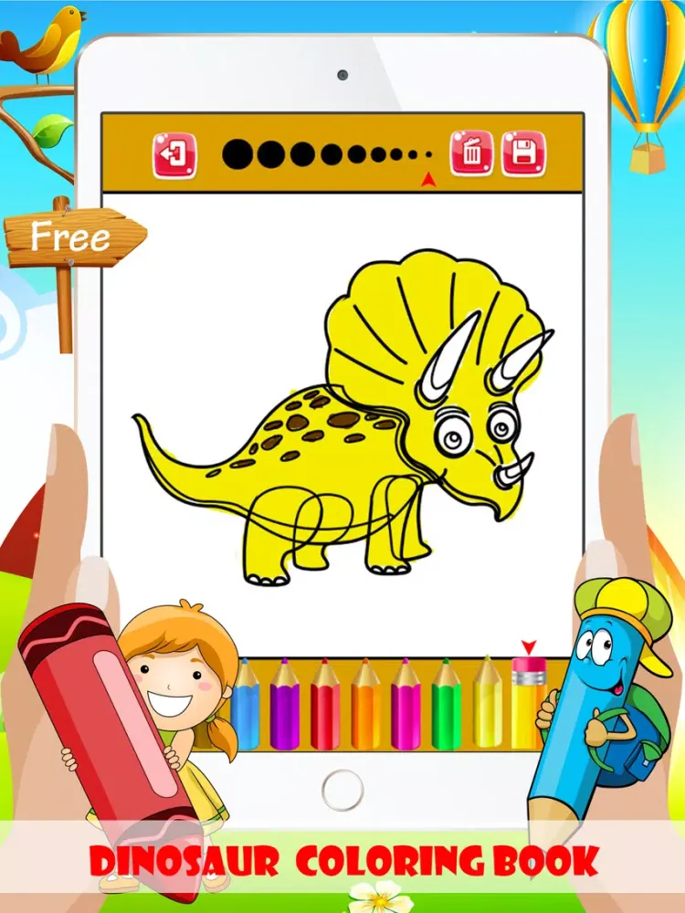Dinosaur Coloring Book - Free For Toddler And Kids iPad Screenshots