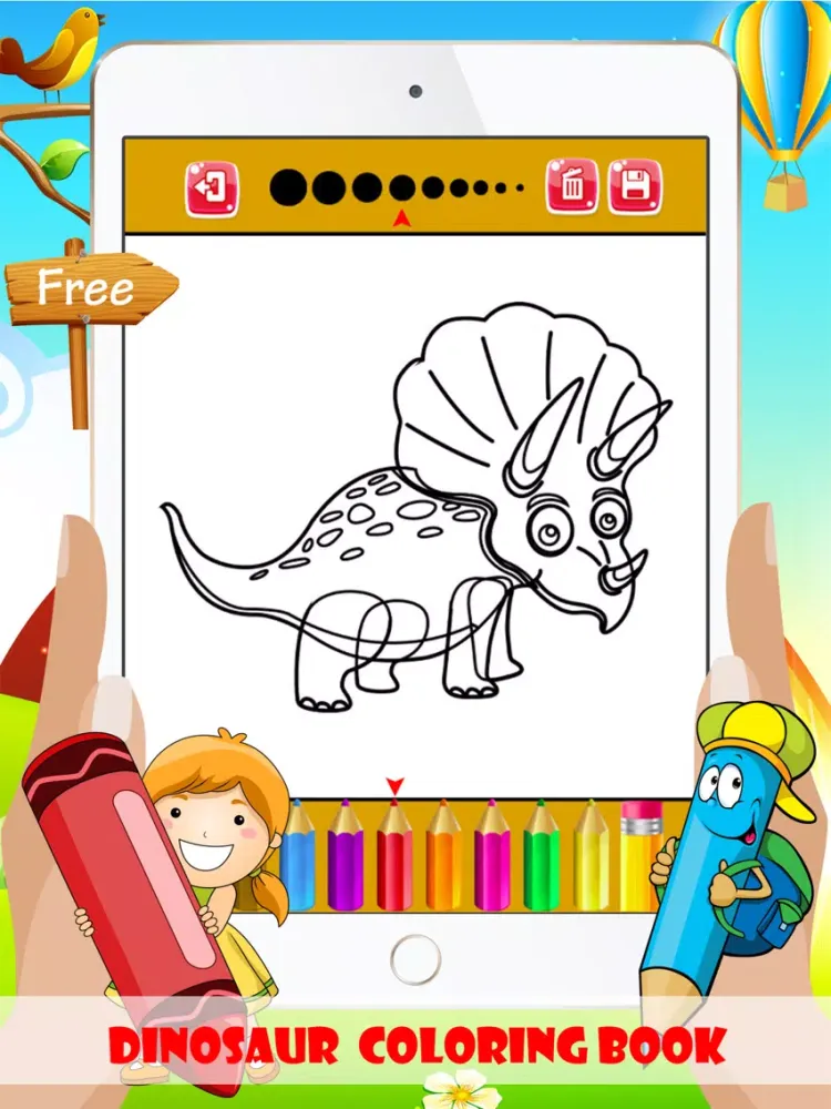 Dinosaur Coloring Book - Free For Toddler And Kids iPad Screenshots