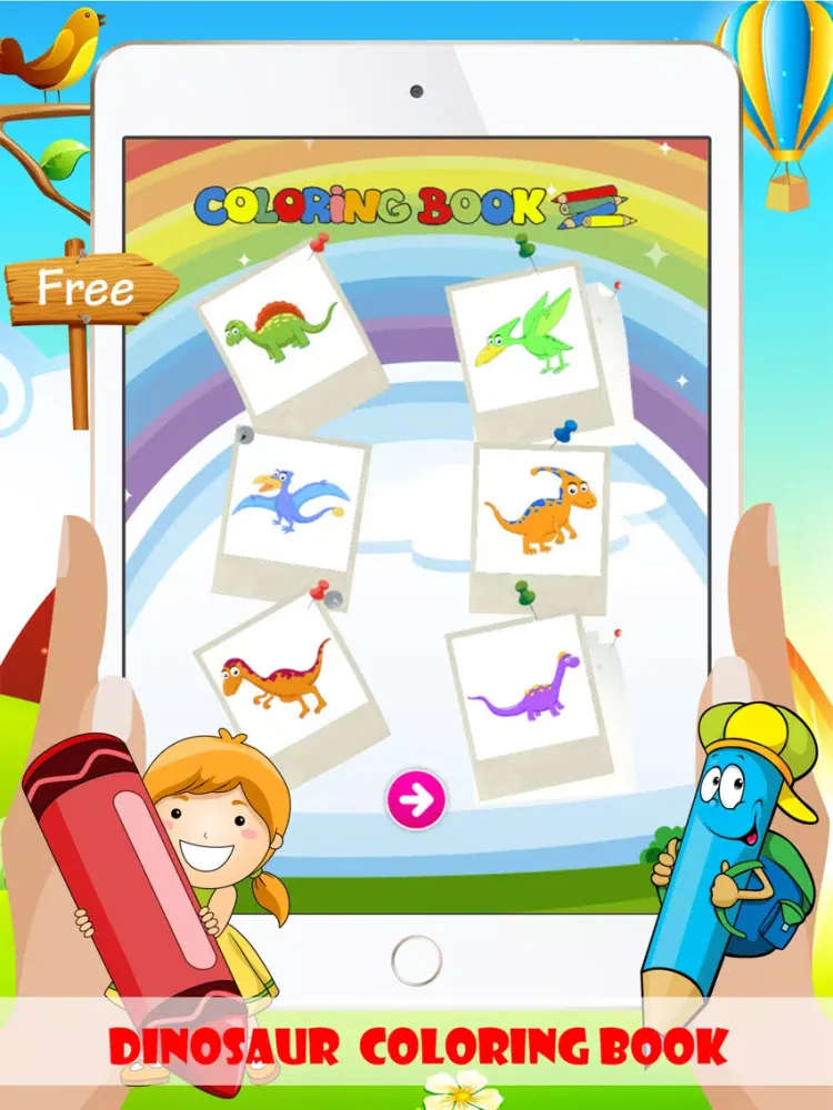 Dinosaur Coloring Book - Free For Toddler And Kids iPad Screenshots