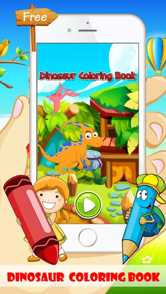 Dinosaur Coloring Book - Free For Toddler And Kids Screenshots