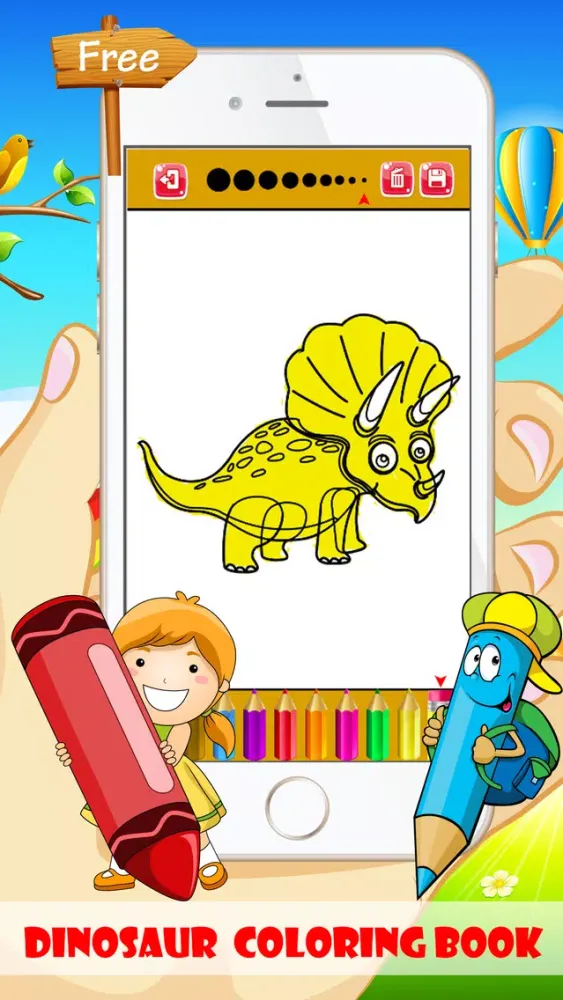 Dinosaur Coloring Book - Free For Toddler And Kids Screenshots