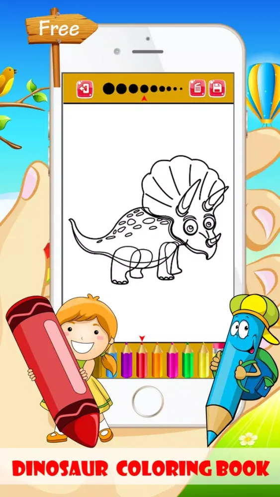 Dinosaur Coloring Book - Free For Toddler And Kids Screenshots