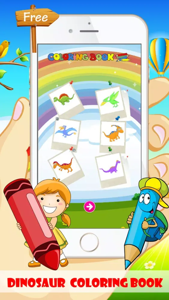 Dinosaur Coloring Book - Free For Toddler And Kids Screenshots