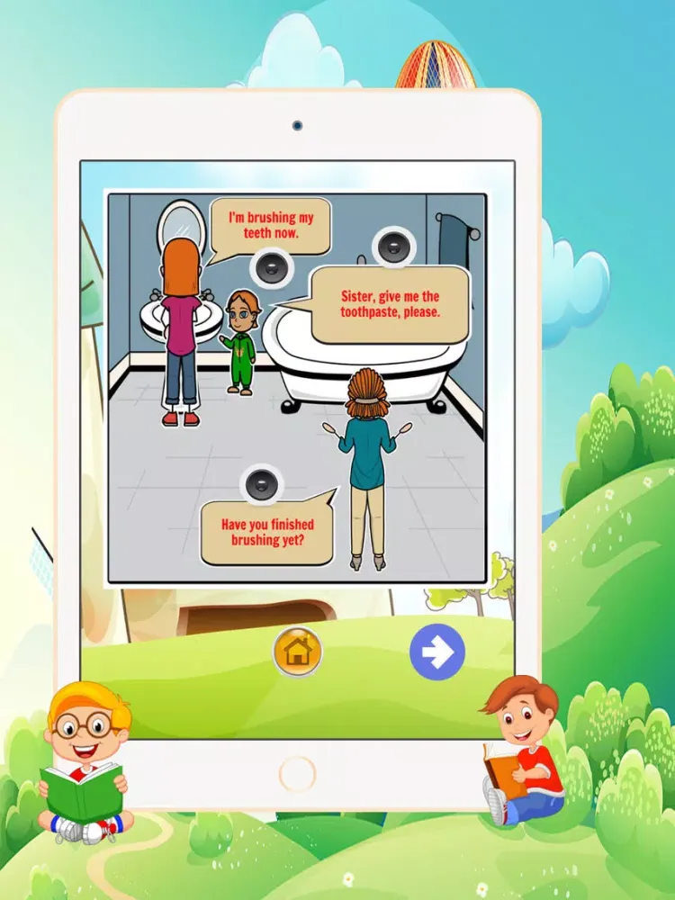 English Conversation Lesson 2 - Listening and Speaking English for kids grade 1st 2nd 3rd 4th iPad Screenshots