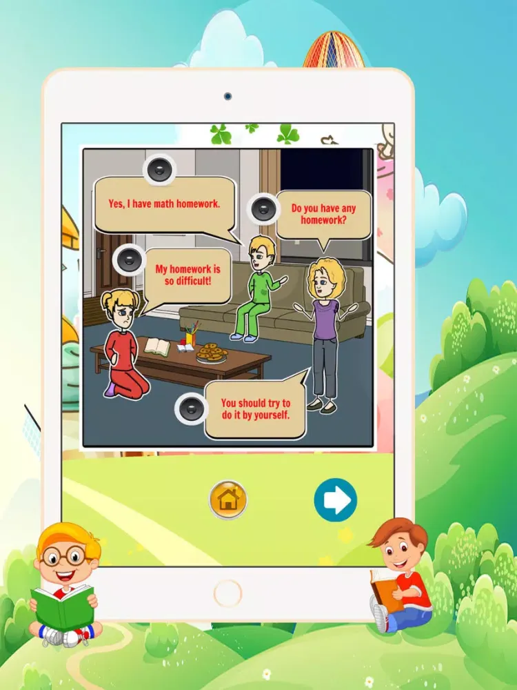 English Conversation Lesson 4 - Listening and Speaking English for kids grade 1st 2nd 3rd 4th iPad Screenshots