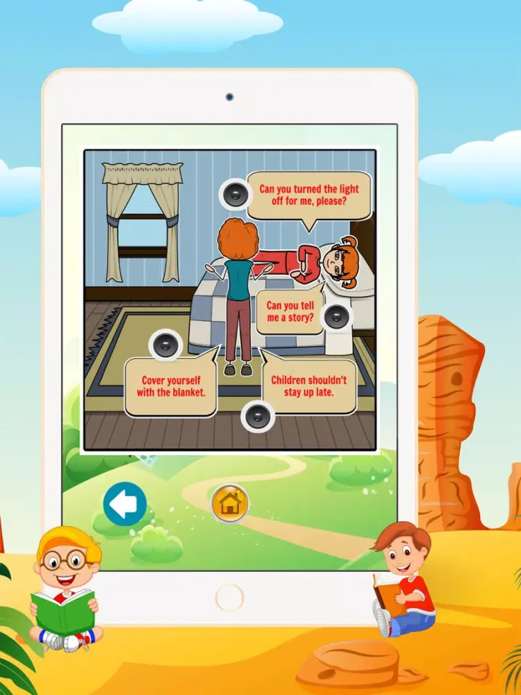 English Conversation Lesson 5 - Listening and Speaking English for kids iPad Screenshots
