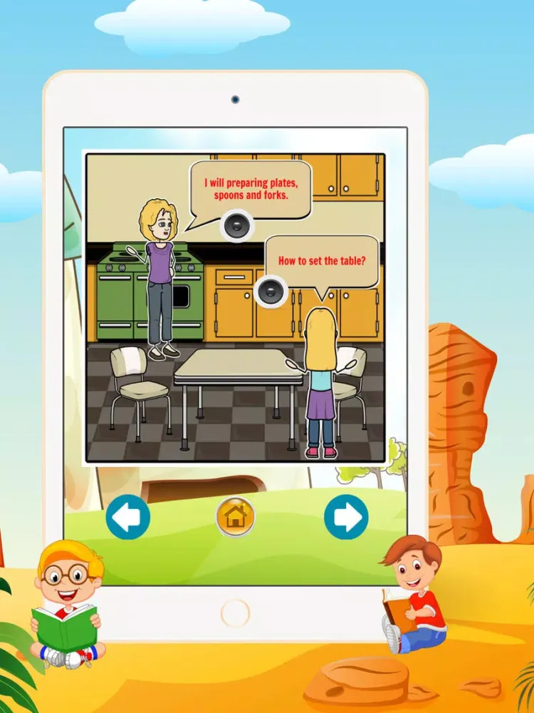 English Conversation Lesson 5 - Listening and Speaking English for kids iPad Screenshots