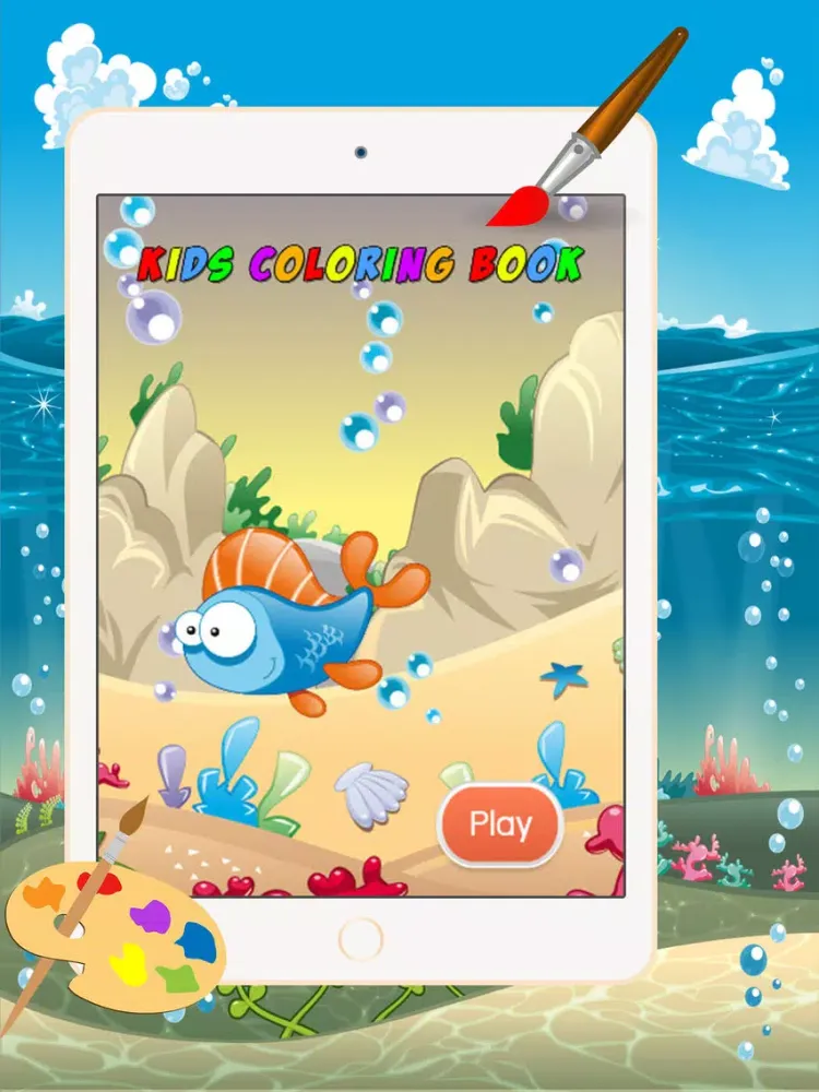 Marine Animals Coloring Book - All in 1 Sea Animals Drawing and Painting Colorful for kids games free iPad  Screenshots