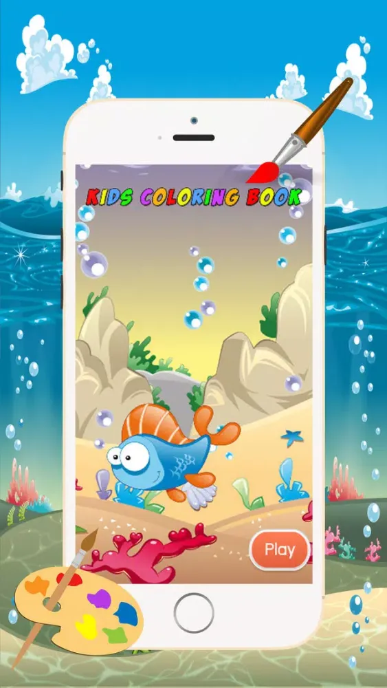 Marine Animals Coloring Book - All in 1 Sea Animals Drawing and Painting Colorful for kids games free Screenshots