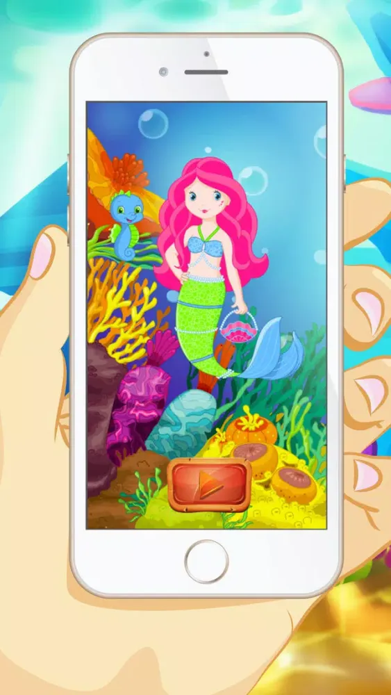 Mermaid Coloring Book - Educational Color and Paint Games Free For kids and Toddlers应用截图