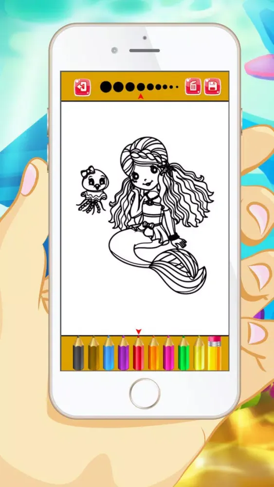 Mermaid Coloring Book - Educational Color and Paint Games Free For kids and Toddlers应用截图