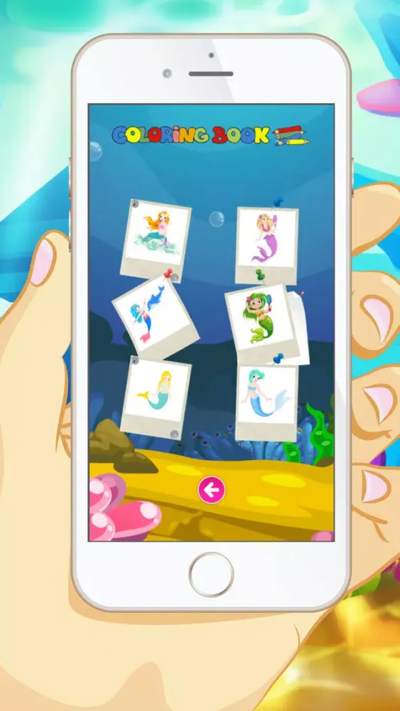 Mermaid Coloring Book - Educational Color and Paint Games Free For kids and Toddlers应用截图