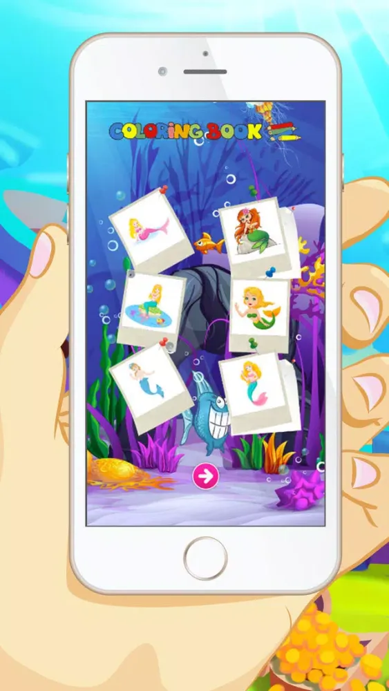 Mermaid Coloring Book - Educational Coloring Games Free ! For kids and Toddlers Screenshots