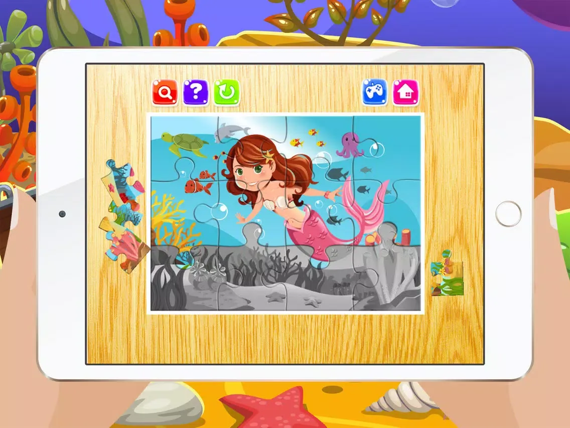Capturas de pantalla de Mermaid Jigsaw Puzzles for Kids and Toddler - Kindergarten and Preschool Learning Games Free iPad 