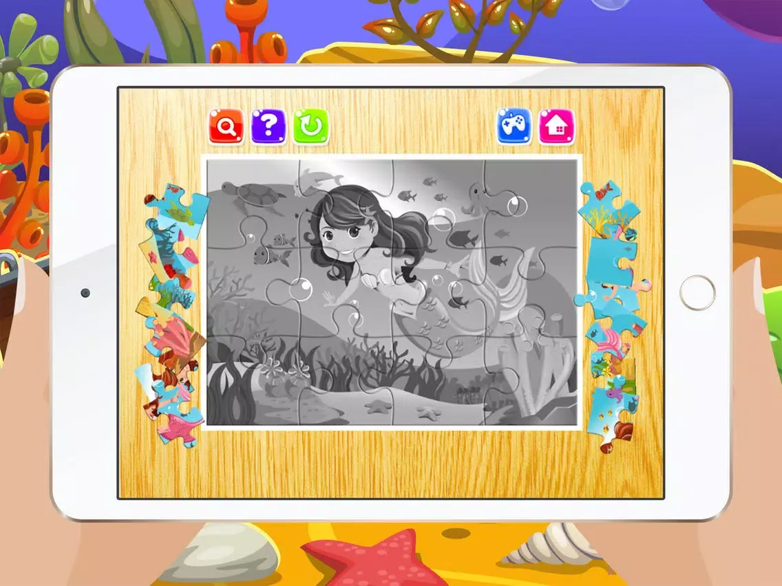 Capturas de pantalla de Mermaid Jigsaw Puzzles for Kids and Toddler - Kindergarten and Preschool Learning Games Free iPad 