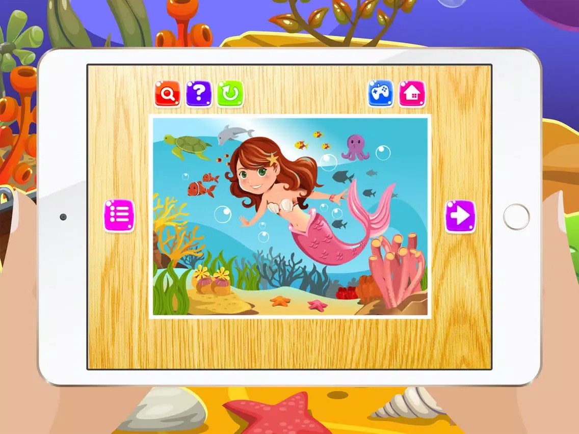 Capturas de pantalla de Mermaid Jigsaw Puzzles for Kids and Toddler - Kindergarten and Preschool Learning Games Free iPad 