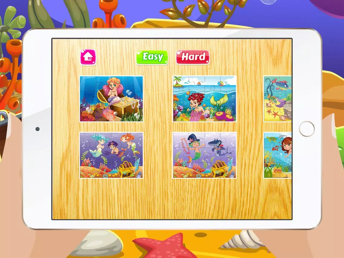 Capturas de pantalla de Mermaid Jigsaw Puzzles for Kids and Toddler - Kindergarten and Preschool Learning Games Free iPad 
