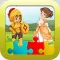 Princess Games for kids - Cute Princesses Pony Train Jigsaw Puzzles for Preschool and Toddlers