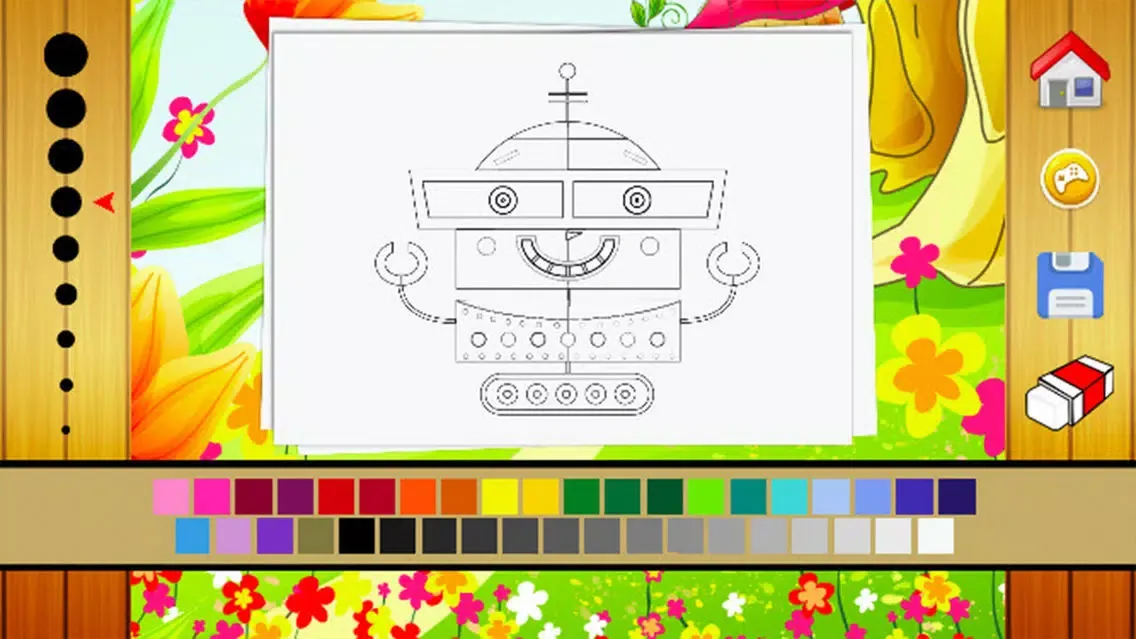 Robot Coloring Book - Drawing and Painting Colorful for kids games free スクリーンショット