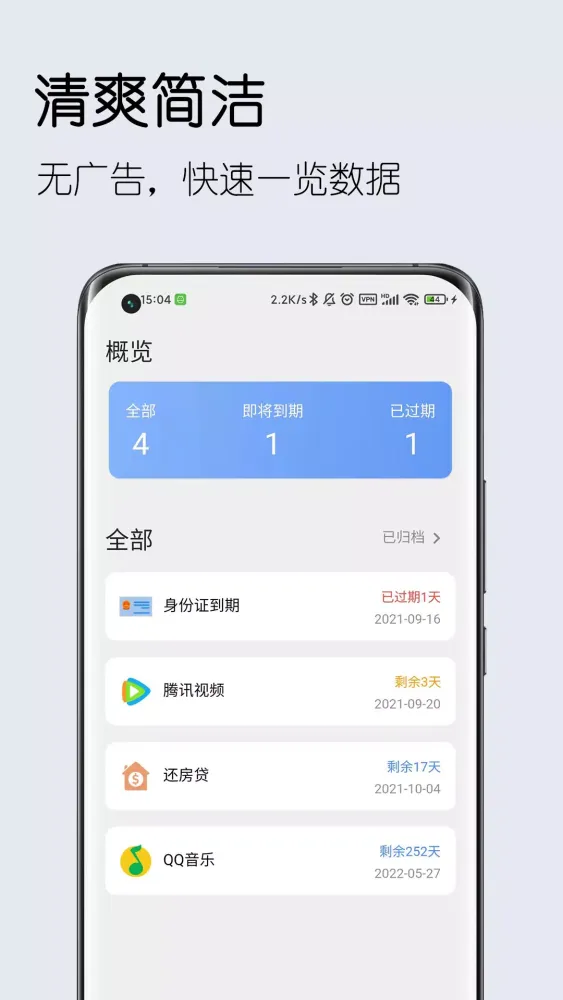 تصاویر 到期清单