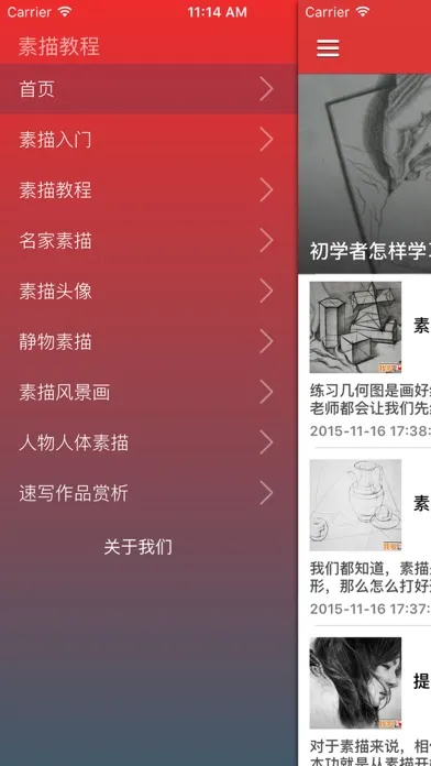 Captures d'écran de 素描基础教程大全 - 全素描写生入门知识基本技法，素描速写作品范例赏析