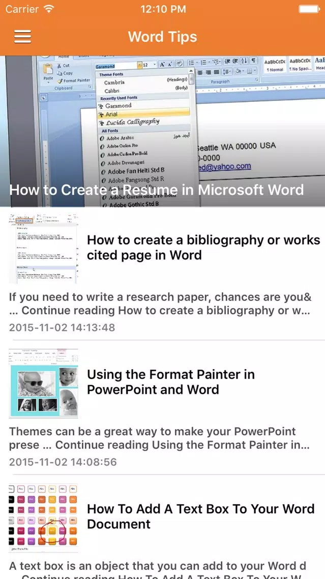 Guide To Document Processing Services With Word version - Tips and Tricks for Working With Tables & Pictures and Other Complex Documents Screenshots