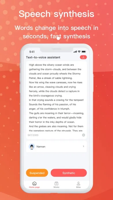Screenshot di Text to speech assistant - AI