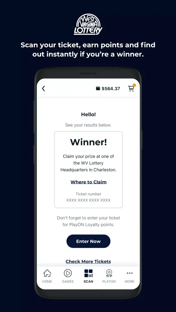 WV Lottery স্ক্রিনশট