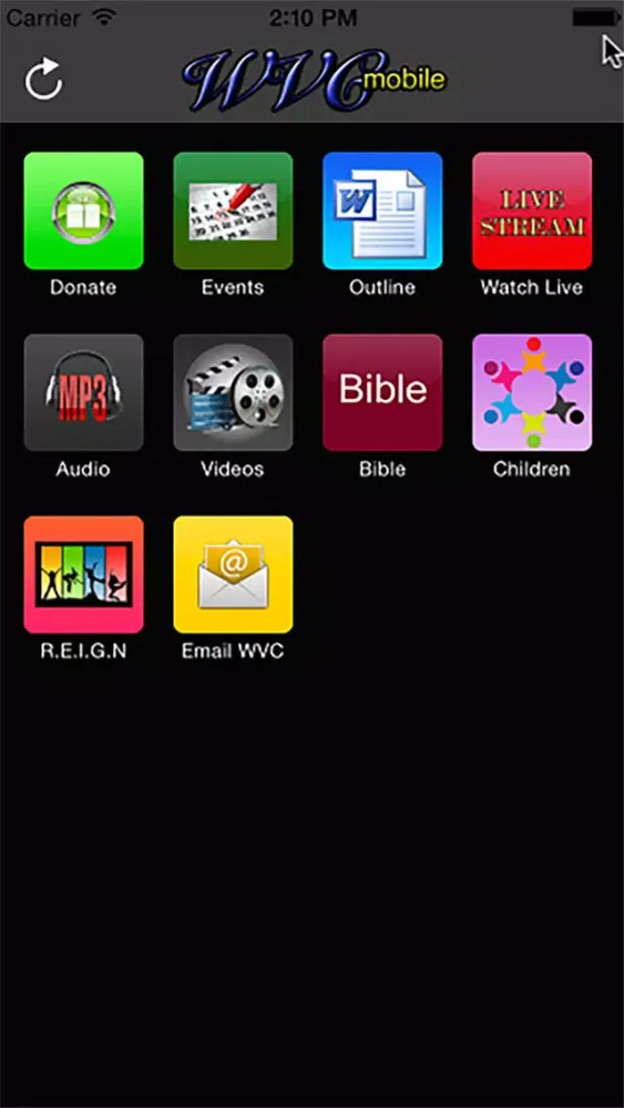 Capturas de tela do WVC Mobile