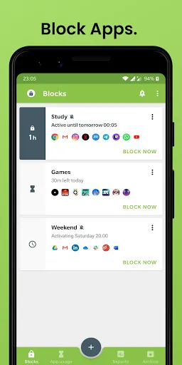 Block Apps & Sites | Wellbeing Screenshots