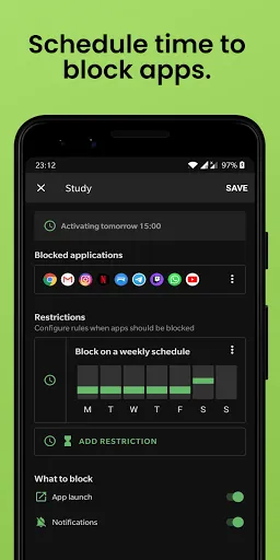 Block Apps & Sites | Wellbeing Screenshots