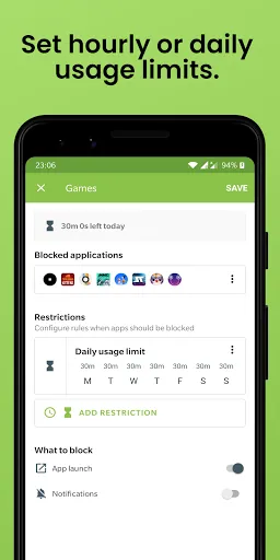 Block Apps & Sites | Wellbeing Screenshots
