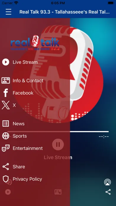 Ảnh chụp màn hình của Real Talk 93.3 FM