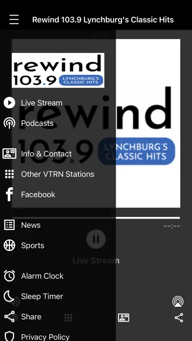 Ảnh chụp màn hình của VTRN Sports 93.3 FM Lynchburg